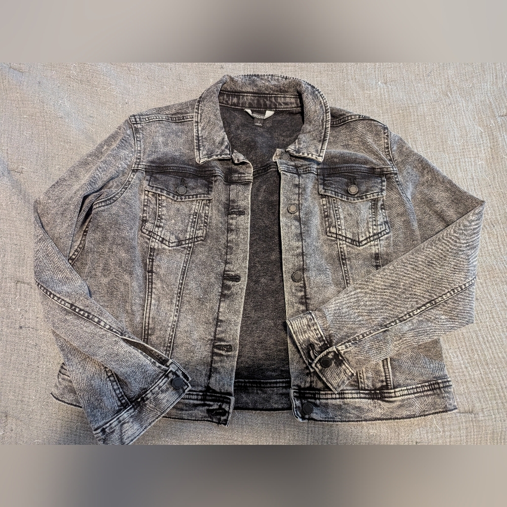 Simply Vera Vera Wang Charcoal Denim Jacket